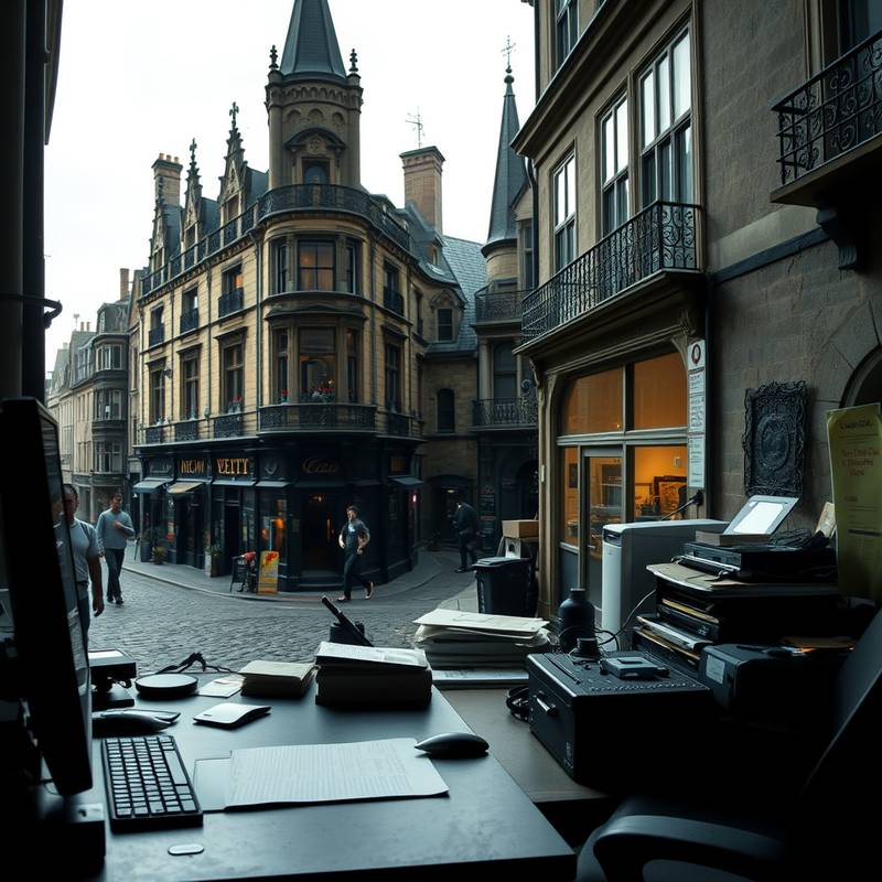 Estudio en el Barrio Gótico, mostrando un espacio de trabajo con luz natural y vistas a las calles históricas